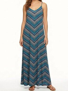 Gap Chevron/Dot Print Bias Cut Maxi Dress- Sz. Sm